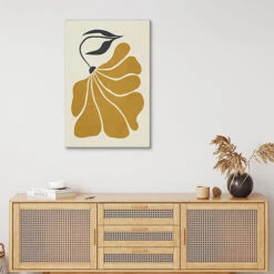 Organic Yellow Flower II Olga Telnova Lærredsbillede 20 X 30 Cm Billedramme -POSTERLOUNGE Salg 752493 canvas room illustrations l