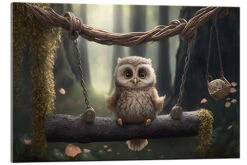 Rocking Owl Michael Artefacti Akrylbillede 30 X 20 Cm Billedramme