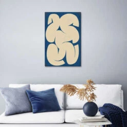 Abstract Organic Shapes ATELIER M Lærredsbillede 20 X 30 Cm Billedramme -POSTERLOUNGE Salg 753075 canvas room blue l