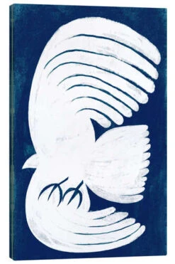 Flying Eagle On A Deep Blue Sky I ATELIER M Lærredsbillede 20 X 30 Cm Billedramme