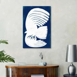 Flying Eagle On A Deep Blue Sky I ATELIER M Lærredsbillede 20 X 30 Cm Billedramme -POSTERLOUNGE Salg 753077 canvas room blue l