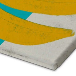 Bananas On Turquoise Blue ATELIER M Lærredsbillede 20 X 30 Cm Billedramme -POSTERLOUNGE Salg 753079 canvas empCorner l