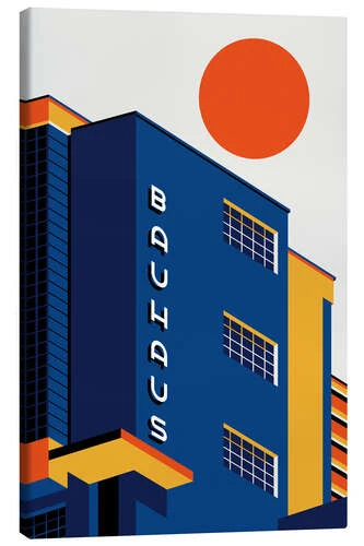 Bauhaus Building Bo Lundberg Lærredsbillede 20 X 30 Cm Billedramme 3 Bauhaus Building Bo Lundberg Lærredsbillede 20 X 30 Cm Billedramme