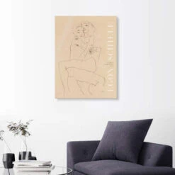 Couple Embracing, 1911 Egon Schiele Galleritryk 20 X 30 Cm Billedramme -POSTERLOUNGE Salg 753913 gallery print room minimalist l