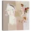 Abstract Portrait With Flowers Bella Eve Lærredsbillede 30 X 30 Cm Billedramme -POSTERLOUNGE Salg 754505 canvas l