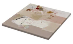 Abstract Portrait With Flowers Bella Eve Lærredsbillede 30 X 30 Cm Billedramme -POSTERLOUNGE Salg 754505 canvas pds l