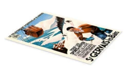 Saint-Gervais-les-Bains, France Vintage Ski Collection Plakat 20 X 30 Cm Billedramme -POSTERLOUNGE Salg 754870 poster pds l