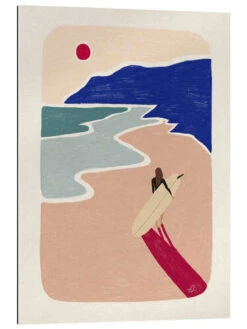 Sunset Surfing Fabian Lavater Galleritryk 20 X 30 Cm Billedramme