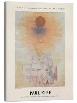 The Limits Of Reason, 1927 Paul Klee Lærredsbillede 20 X 30 Cm Billedramme