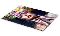She Wears Flowers Leon Devenice Galleritryk 20 X 30 Cm Billedramme -POSTERLOUNGE Salg 755960 gallery print pds l