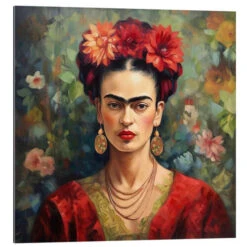 Frida Kahlo Vintage Mark Ashkenazi Galleritryk 30 X 30 Cm Billedramme
