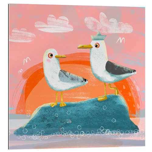 Seagulls In Love Julia Reyelt Galleritryk 30 X 30 Cm Billedramme 3 Seagulls In Love Julia Reyelt Galleritryk 30 X 30 Cm Billedramme