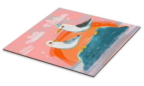 Seagulls In Love Julia Reyelt Galleritryk 30 X 30 Cm Billedramme 4 Seagulls In Love Julia Reyelt Galleritryk 30 X 30 Cm Billedramme - Billede 2