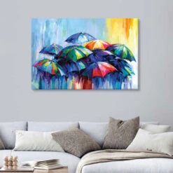 Rainy Day Blues Leon Devenice Lærredsbillede 30 X 20 Cm Billedramme -POSTERLOUNGE Salg 757737 canvas room colourful l