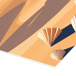 Abstract Seashells In Beach Sunset Gradient Grooves Plakat 30 X 40 Cm Billedramme -POSTERLOUNGE Salg 757944 poster empCorner l