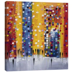 A Skyline's Tale Ekaterina Ermilkina Lærredsbillede 30 X 30 Cm Billedramme