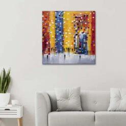 A Skyline's Tale Ekaterina Ermilkina Lærredsbillede 30 X 30 Cm Billedramme -POSTERLOUNGE Salg 758484 canvas room medical practice l