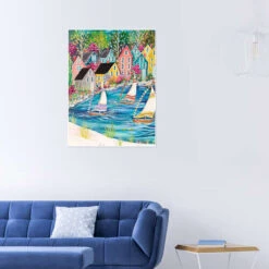 Coastal Village Estelle Grengs Plakat 30 X 40 Cm Billedramme 9 Coastal Village Estelle Grengs Plakat 30 X 40 Cm Billedramme -POSTERLOUNGE Salg 758520 poster room nautical l