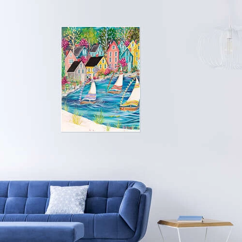 Coastal Village Estelle Grengs Plakat 30 X 40 Cm Billedramme 6 Coastal Village Estelle Grengs Plakat 30 X 40 Cm Billedramme - Billede 4