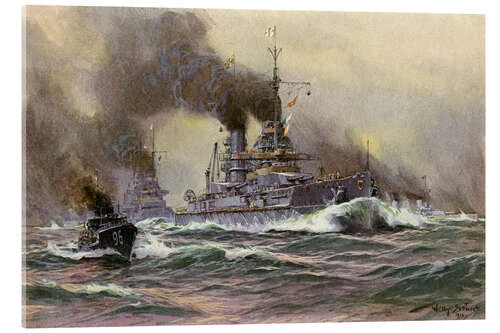 German Navy Ships Of The Line Off Kiel Willy Stöwer Akrylbillede 30 X 20 Cm Billedramme 3 German Navy Ships Of The Line Off Kiel Willy Stöwer Akrylbillede 30 X 20 Cm Billedramme