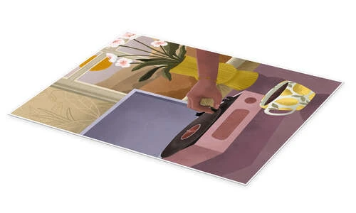 Stop The Record Goed Blauw Plakat 30 X 40 Cm Billedramme 4 Stop The Record Goed Blauw Plakat 30 X 40 Cm Billedramme - Billede 2