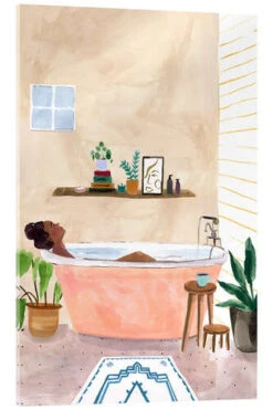 Bath Time Laura Page Akrylbillede 20 X 30 Cm Billedramme