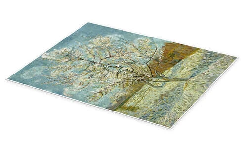 The Pink Peach Tree, 1888 Vincent Van Gogh Plakat 30 X 40 Cm Billedramme 4 The Pink Peach Tree, 1888 Vincent Van Gogh Plakat 30 X 40 Cm Billedramme - Billede 2