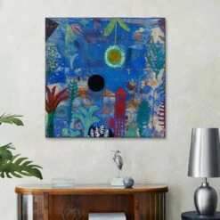 Sunken Landscape, 1918 Paul Klee Lærredsbillede 30 X 30 Cm Billedramme 9 Sunken Landscape, 1918 Paul Klee Lærredsbillede 30 X 30 Cm Billedramme -POSTERLOUNGE Salg 761413 canvas room blue l