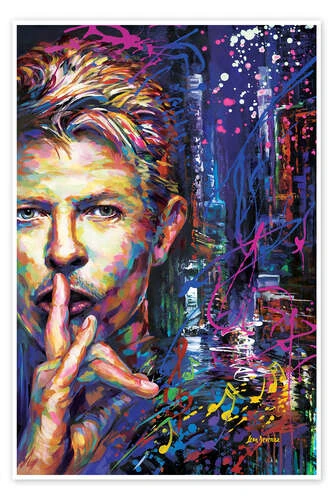 David Bowie Leon Devenice Plakat 20 X 30 Cm Billedramme 3 David Bowie Leon Devenice Plakat 20 X 30 Cm Billedramme