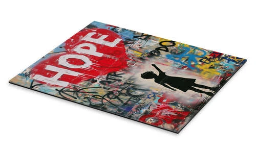 Hope - Banksy Style Frank Daske Galleritryk 20 X 30 Cm Billedramme 4 Hope - Banksy Style Frank Daske Galleritryk 20 X 30 Cm Billedramme - Billede 2
