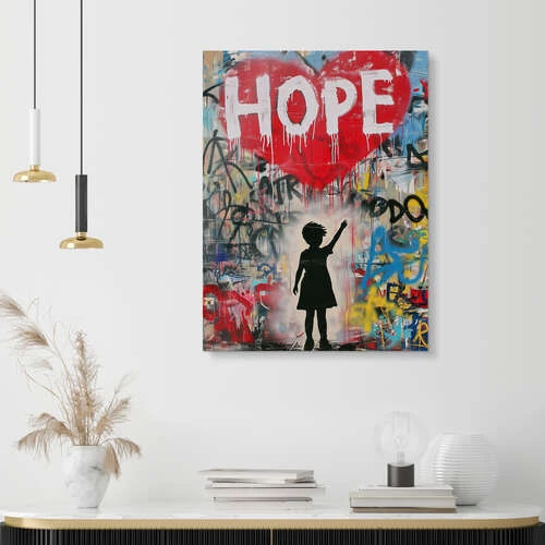 Hope - Banksy Style Frank Daske Galleritryk 20 X 30 Cm Billedramme 6 Hope - Banksy Style Frank Daske Galleritryk 20 X 30 Cm Billedramme - Billede 4