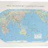 Equal Area World Map, Countries Of The World, Pacific Centred Akrylbillede 30 X 20 Cm Billedramme -POSTERLOUNGE Salg 763943 acrylic glass l